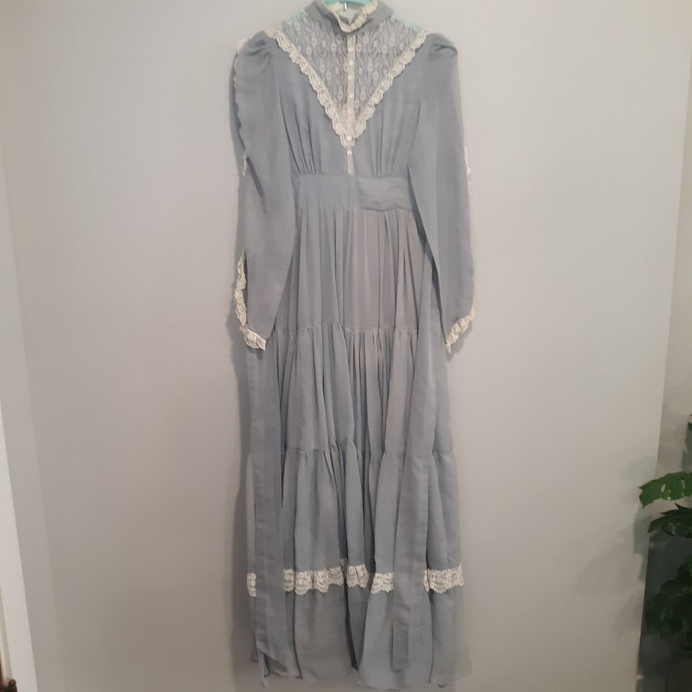 1970 Gunne Sax By Jessica San Francisco Renaissance Dress/ Powder Blue RARE FIND